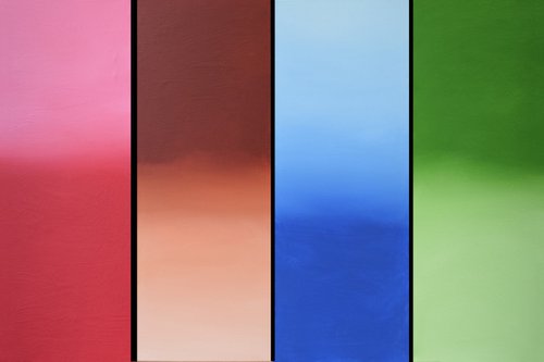 colour blocks extra large wall art for home office by Stuart Wright