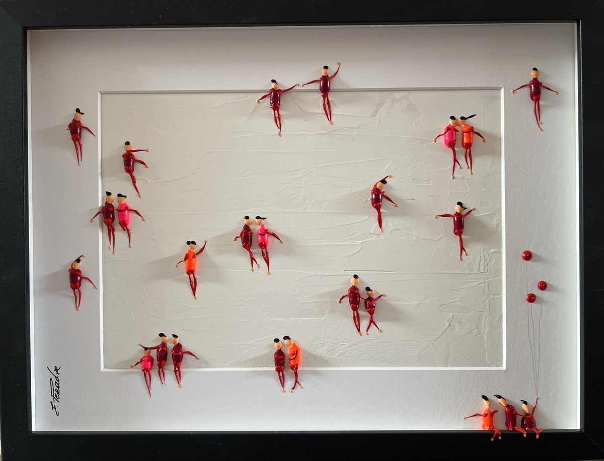 Abstract Portrait Acrylic Painting By Eka Peradze, 17 X 13, Freedom People Eka Peradze, Original Artwork