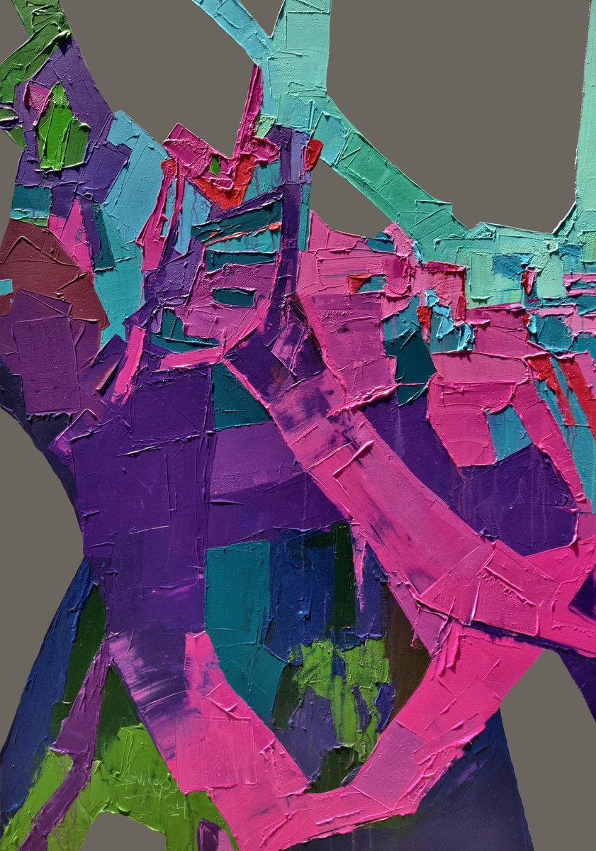 Abstract Acrylic Painting By Abhishek Kumar, 46 X 64, Elevated Horizons, Original Artwork