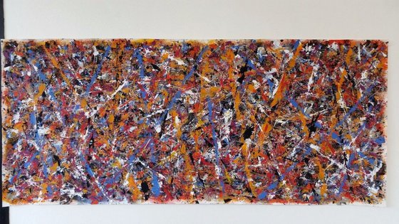 Abstract CONTEMPORARY Hand Painted ACRYLIC PAINTING on CANVAS by M.Y.
