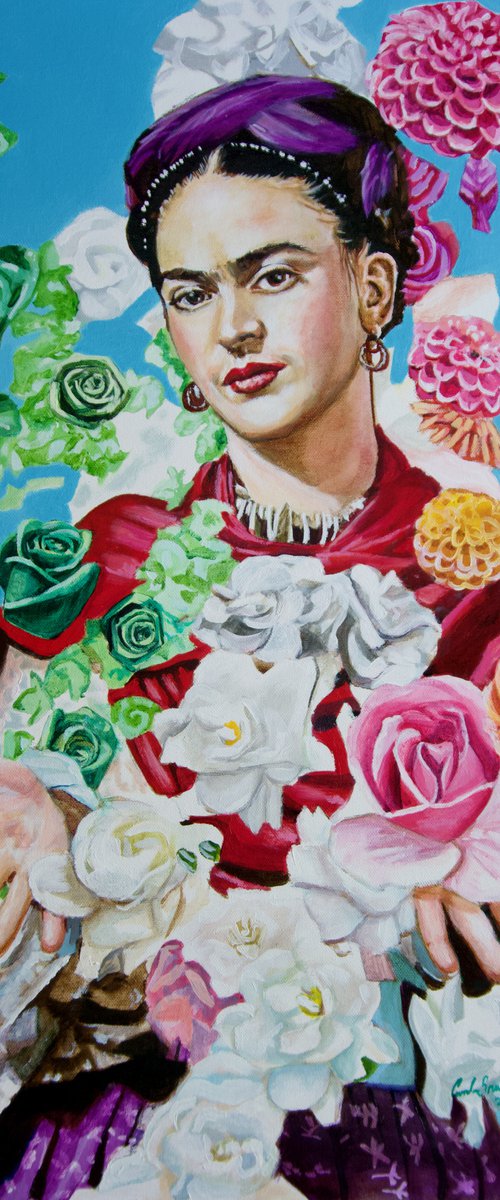A portrait of Frida Kahlo by Gordon Bruce