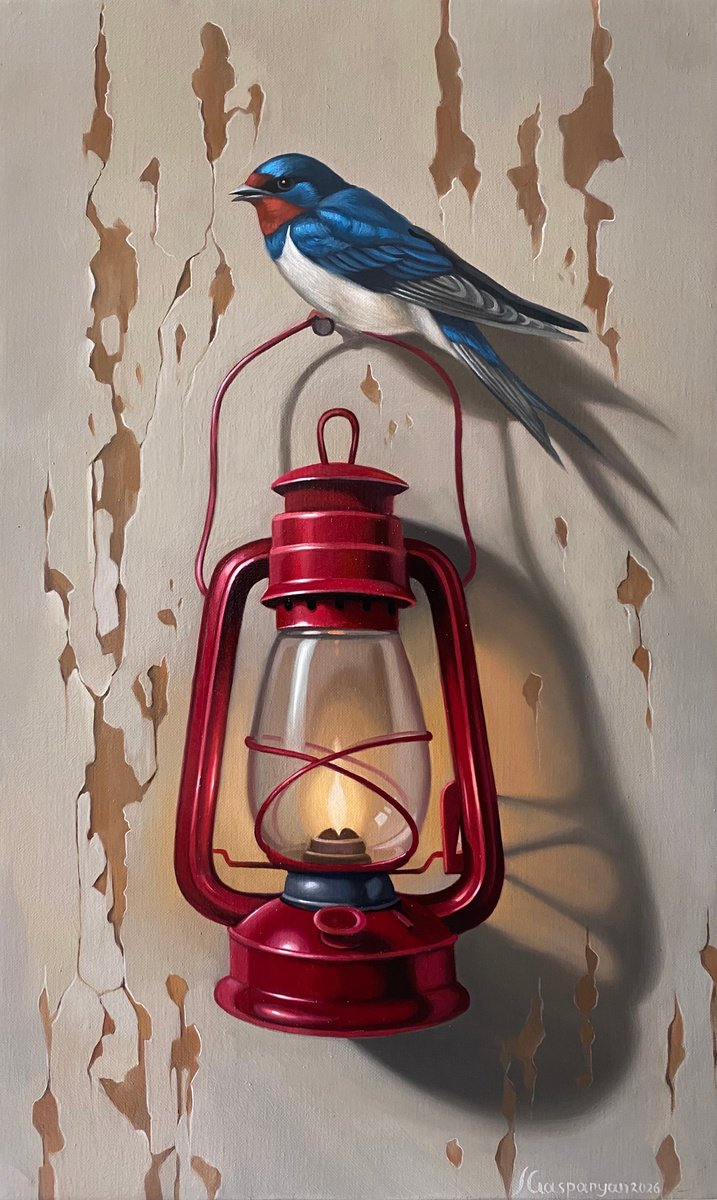 Photorealistic Oil Painting , The Guardian Of The Light By Ara Gasparian, 12 X 20, Artwork For Sale On Artfinder