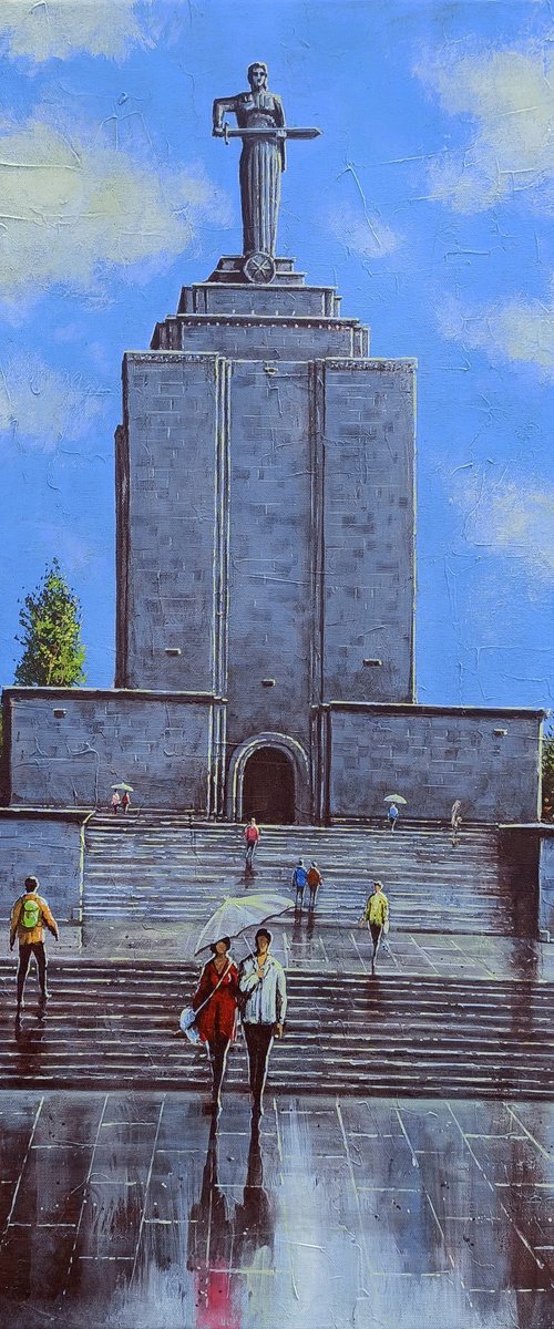 Cityscape - Yerevan - 5 (45x65cm, oil painting, ready to hang) by Aram Movsisyan