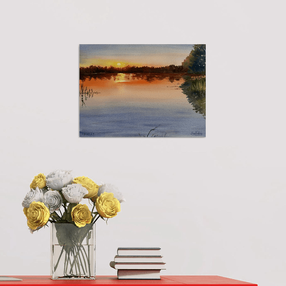 Sunset over Lake Möwen