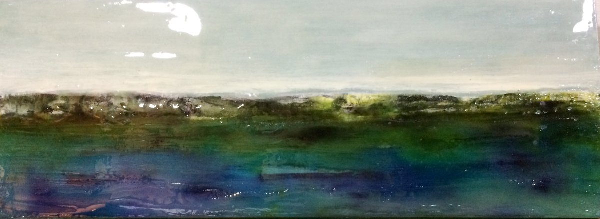 Abstract Landscape The Emerald Land II by Maxine Anne Martin