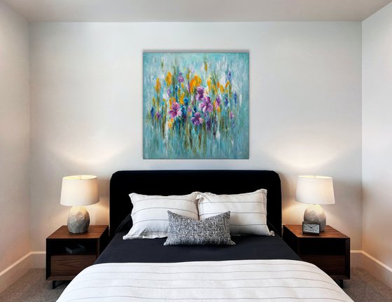 XL size abstract emotional painting Recollection of Spring