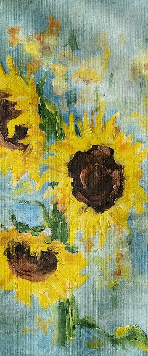"Because the Sky is Blue" - Sunflowers by Katrina Case