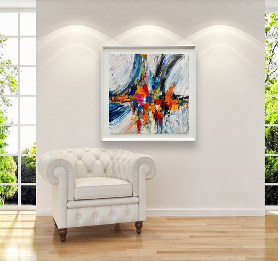 A Day to be Remembered - TEXTURED ABSTRACT ART –  READY TO HANG!