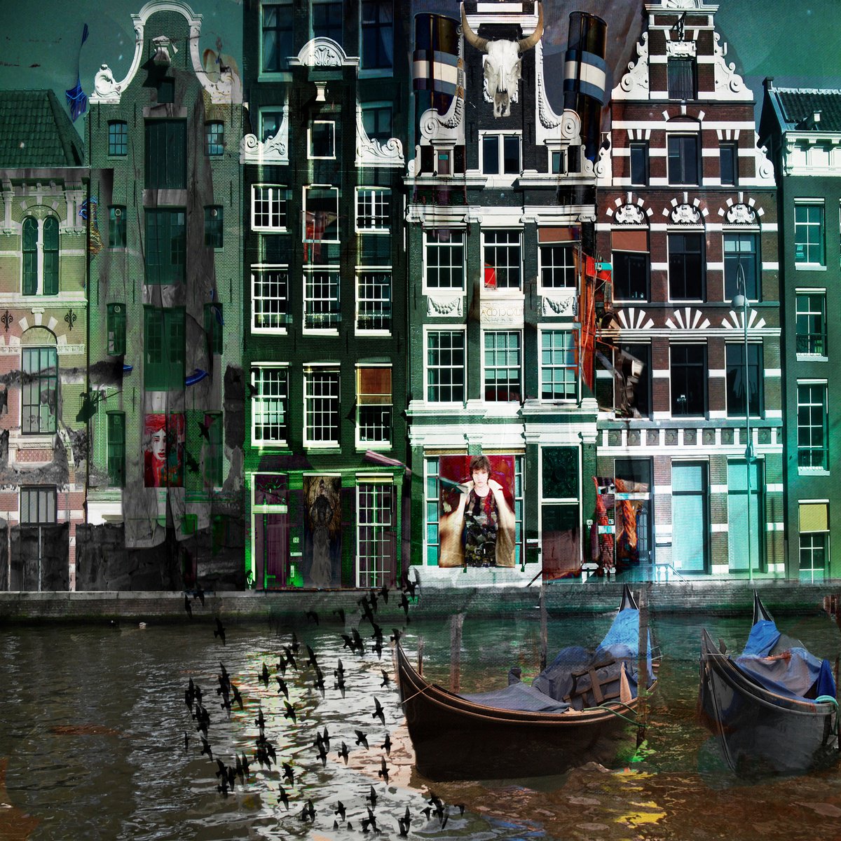 Expressive Cityscapes Photograph By Geert Lemmers Fpa, 31 X 31, Amsterdam View Opus 77, Original Artwork