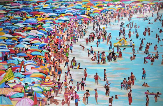 At the beach ,Extra Large / 142 x 92 x 4 cm