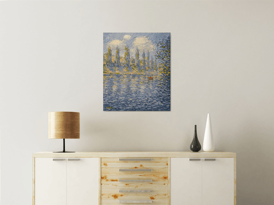 Poplars by the river