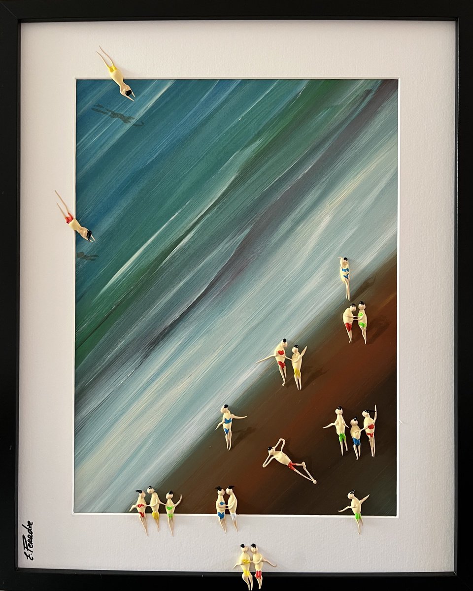 Abstract Portrait Acrylic Painting By Eka Peradze, 17 X 20, Freedom Eka Peradze, Original Artwork