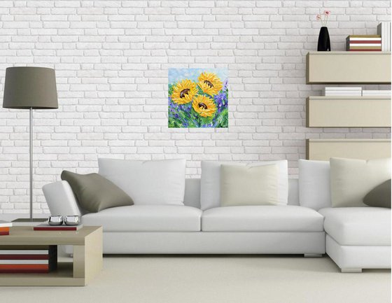 Sunflower Bouquet III - Original Acrylic Painting