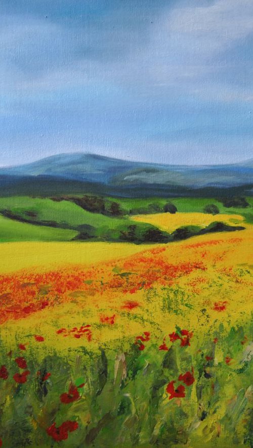 Field with poppies 2 by Simona Tsvetkova