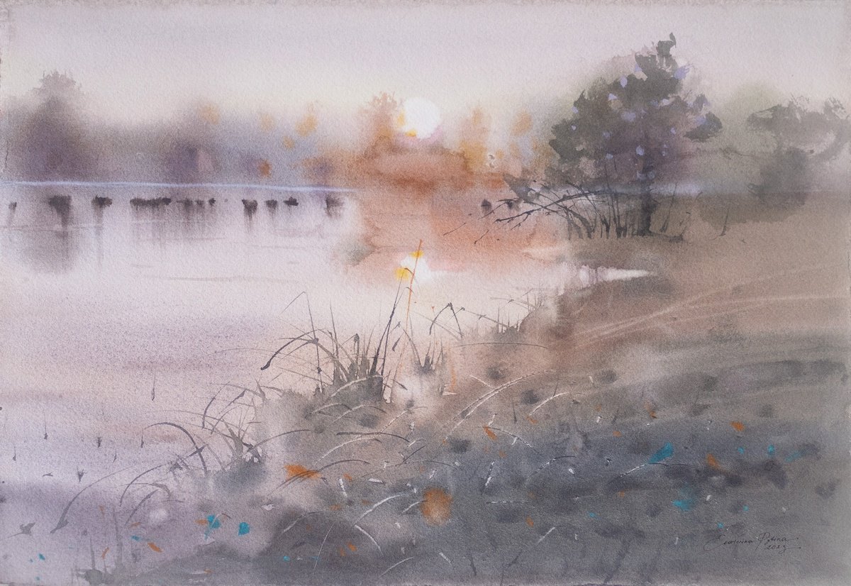 Morning Mist over The Lake by Ekaterina Pytina