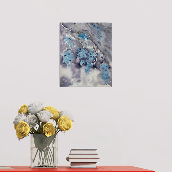 Wisteria flowers  painting