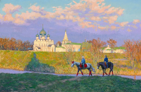 Suzdal. Horse riding