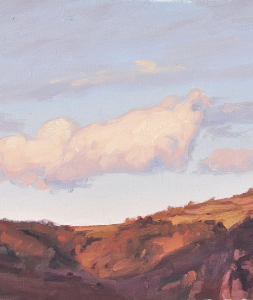 February 13, cloud over the mountain, sunset by ANNE BAUDEQUIN