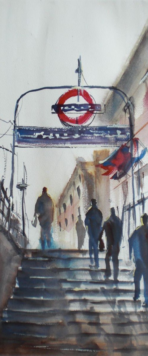 London metro station 2 by Giorgio Gosti