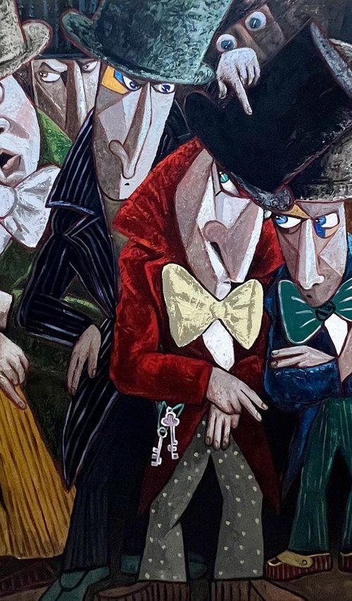 Conspirators and Lady in Red by Ta Byrne