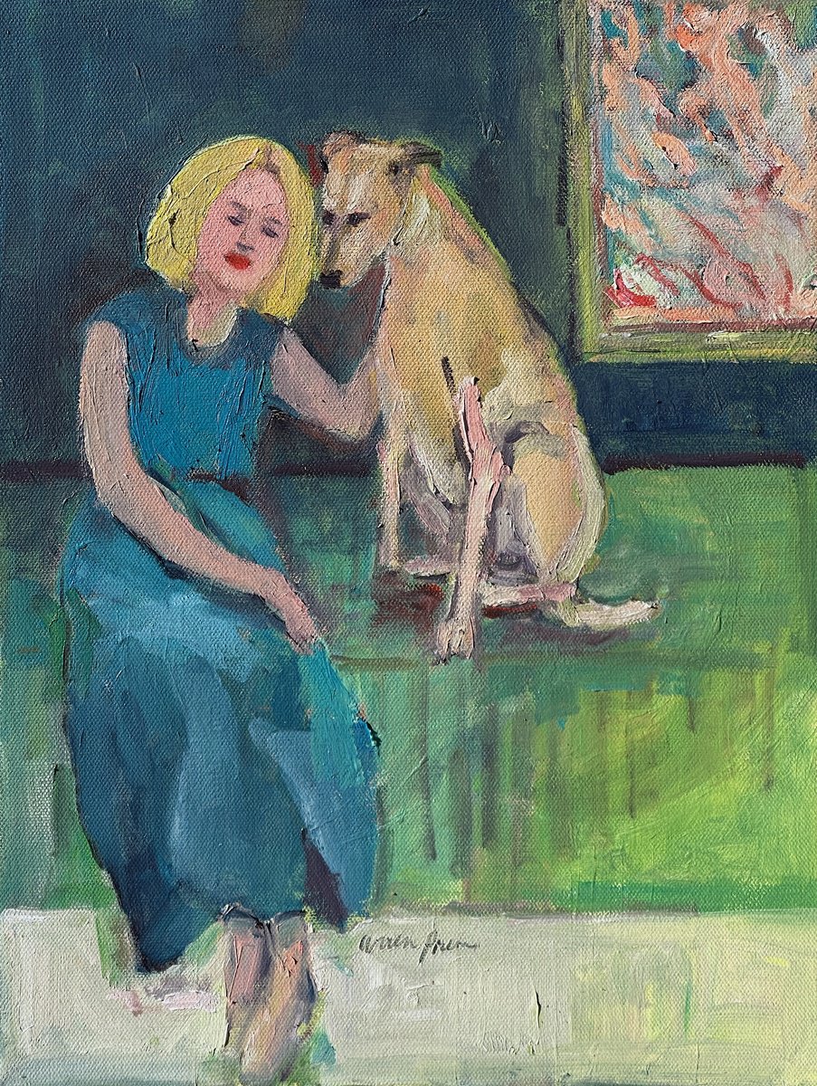 Expressive Oil Painting , Love Is Blue By Arun Prem, 11 X 14, Artwork For Sale On Artfinder