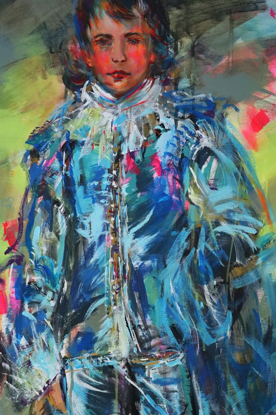 Blue  Boy Listen Mozart