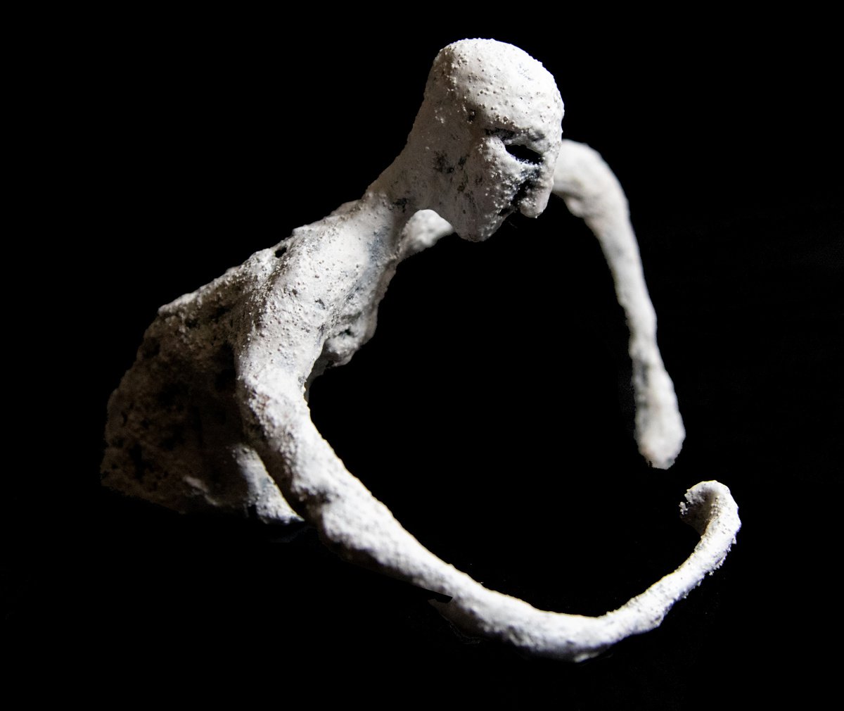 Expressive Portrait Clay Sculpture By Lionel Le Jeune, 7 X 5", Pompeien, Original Artwork