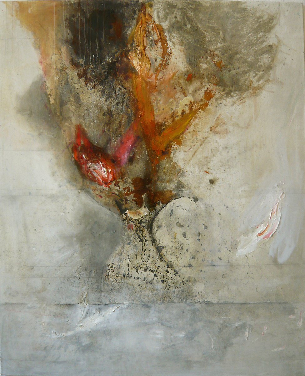 Expressive Abstract Painting By Jaroslaw Broitman, 47 X 59, Untitled 127. 2021, Original Artwork