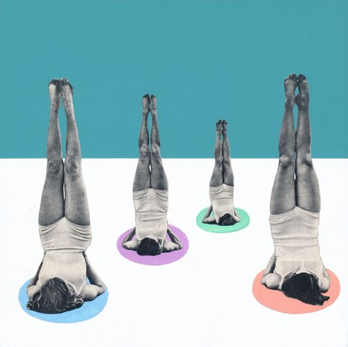 Bottoms up - Sarvangasana Yoga Pose by Paper Draper
