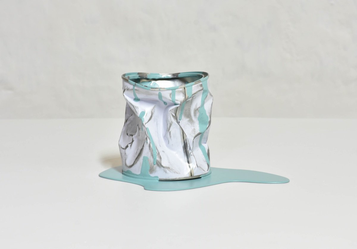 Urban And Pop Still Life Sculpture By Yannick Bouillault, 9 X 5", Le Vieux Pot De Pastel - 353, Original Artwork