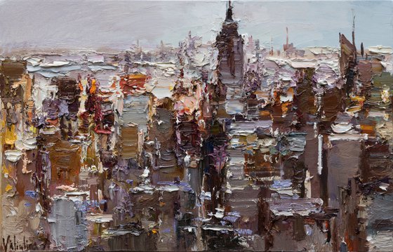 New York City - morning urban landscape painting