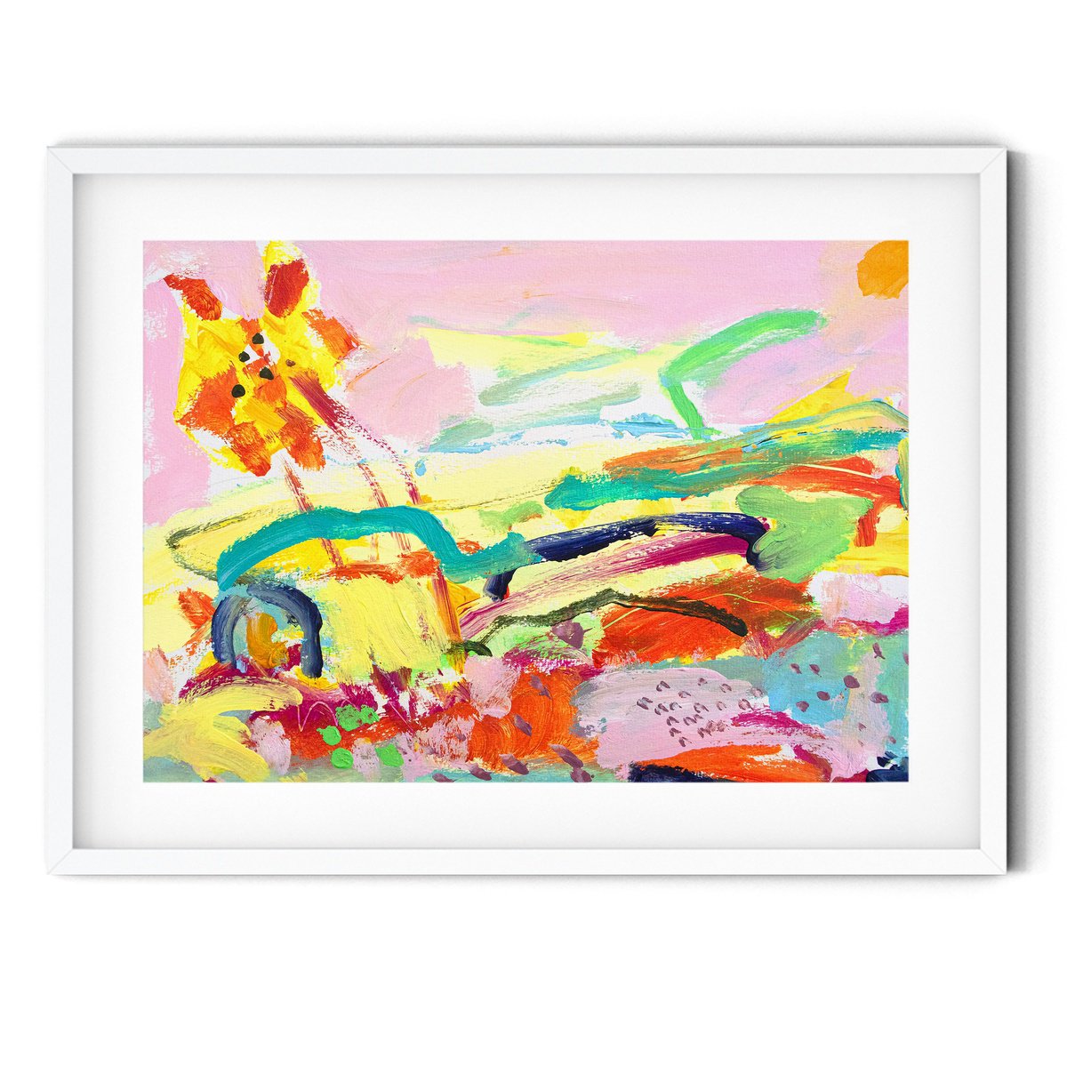 Expressive Landscape Acrylic Painting By Suzie Cumming, 16 X 12", Summer Feast, Original Artwork