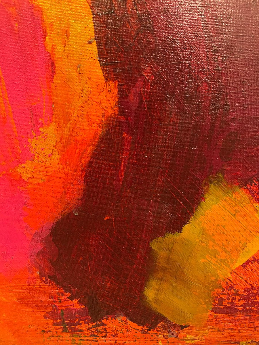 Organic Abstract Acrylic Painting By Ulli Schmitt, 20 X 20", Harmonic Fusion, Original Artwork