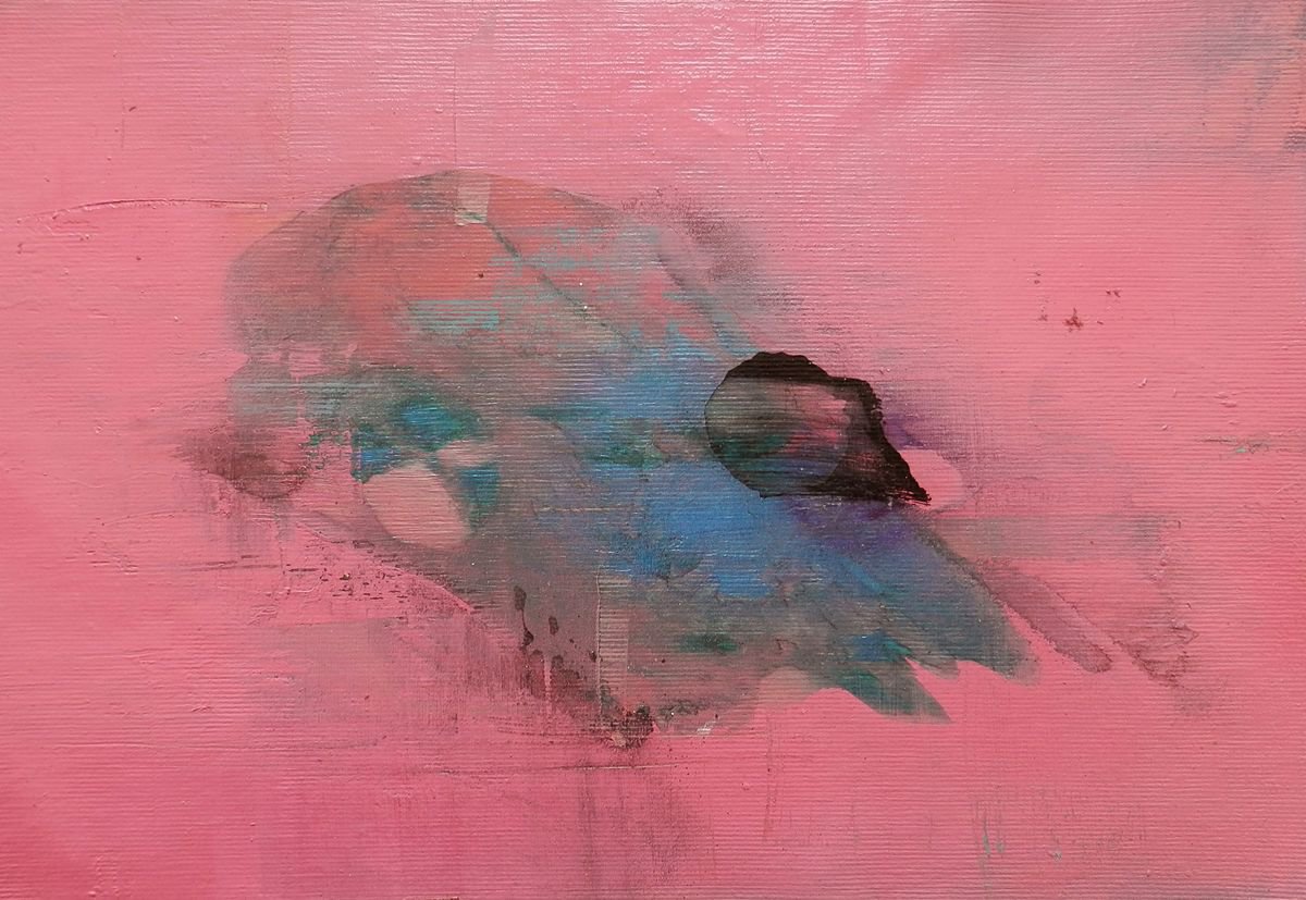 Expressive Animal Oil Painting By Milos Hronec, 12 X 8", Animal, Original Artwork