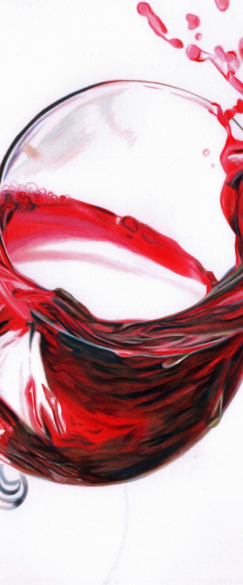 Red Wine Splash (Colour) by Paul Stowe