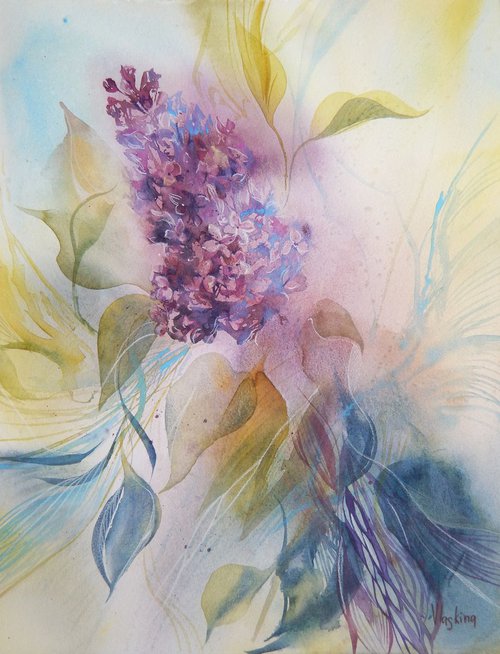 Lilac blooming by Alla Vlaskina