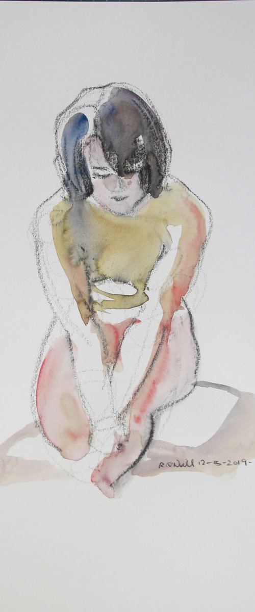 Seated female nude by Rory O’Neill