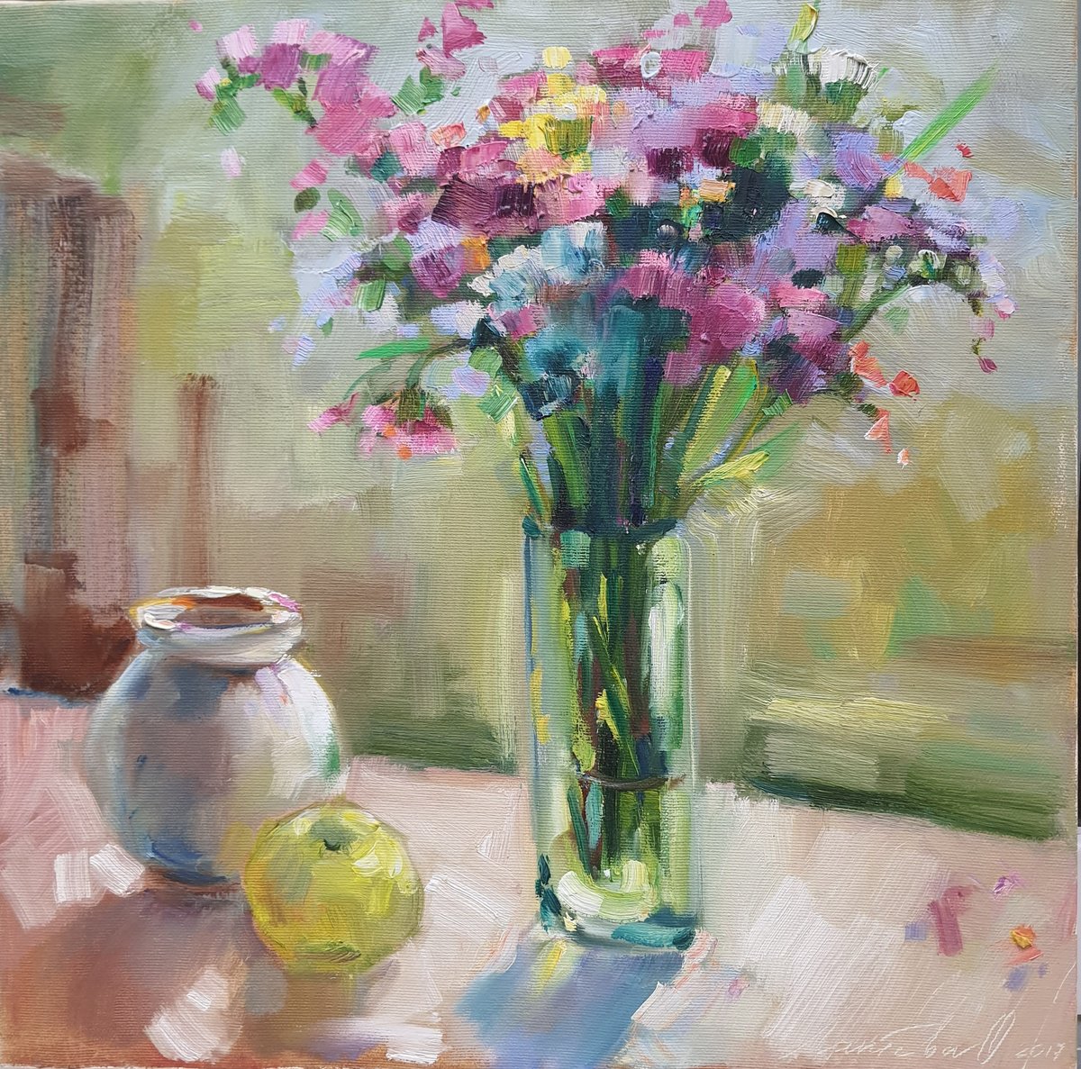 Bright Bouquet By Olha Laptieva, 16 X 16, Artwork For Sale On Artfinder