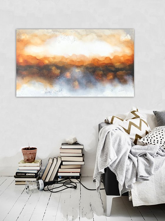 abstract sunset colors-custom order Jonathan  (125 x 70 cm) Dee Brown