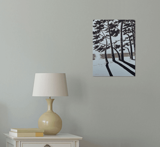 Cap Coz Beach - Burnt Umber ink