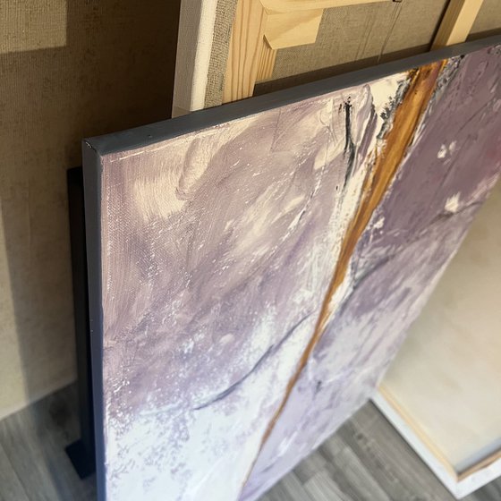 Abstraction lilac purple tones
