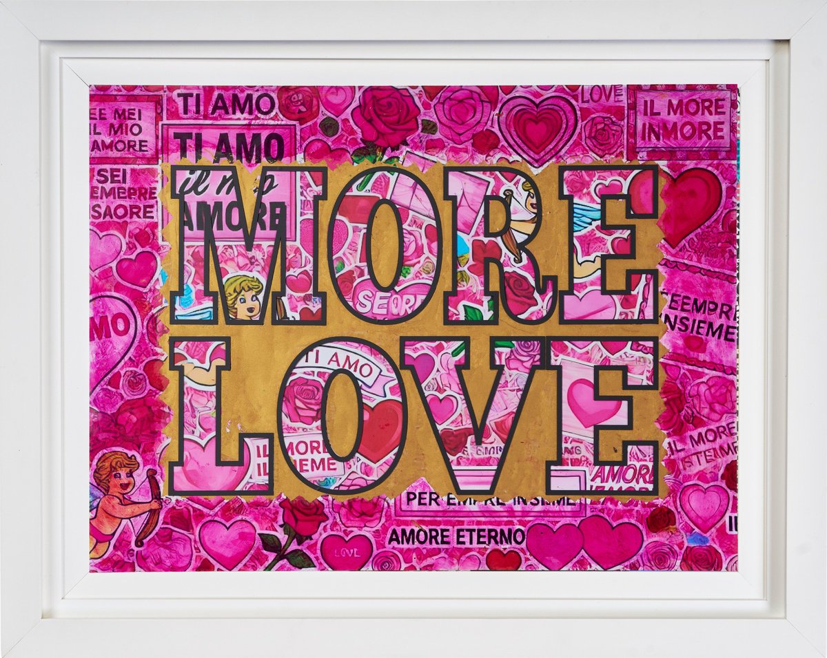 Portrait Painting By Xavi Castel, 39 X 28", More Love Ii, Original Artwork