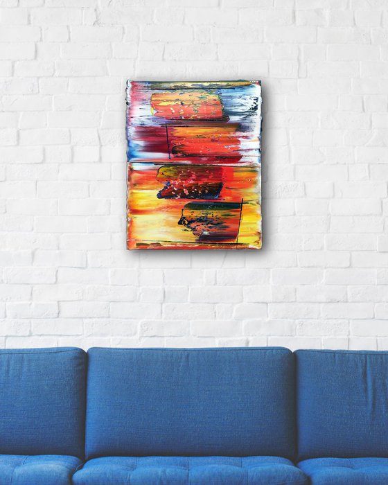 "Ride Into The Sunset" - FREE USA SHIPPING - Original PMS Oil Painting On Canvas - 16 x 20 inches