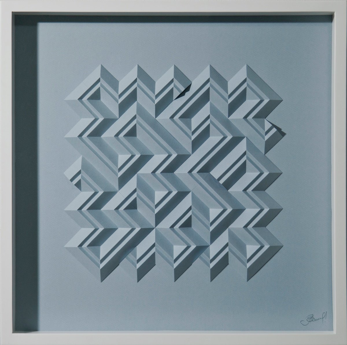 Geometric Abstract Sculpture By Letovbarski Artlab, 20 X 20", Kontrapunkt #2/12, Original Artwork