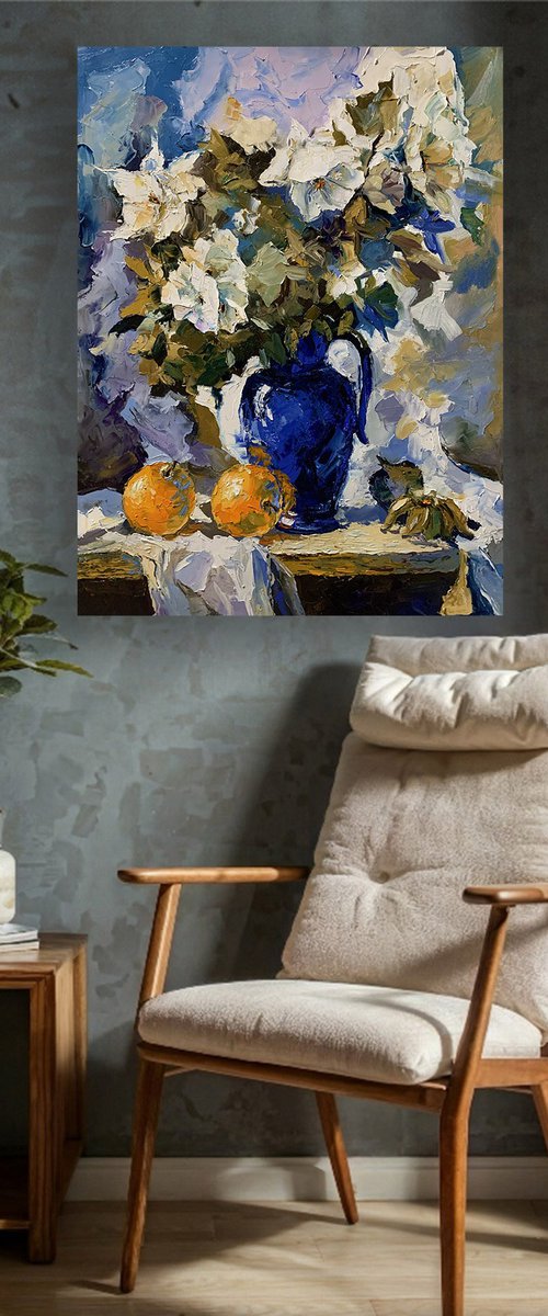 Cobalt Vase Blooms. by Vita Schagen