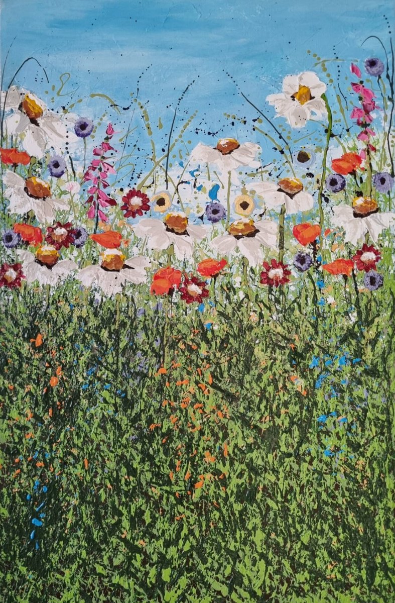 Wildflowers In Bloom By Cinzia Mancini, 16 X 24, Artwork For Sale On Artfinder