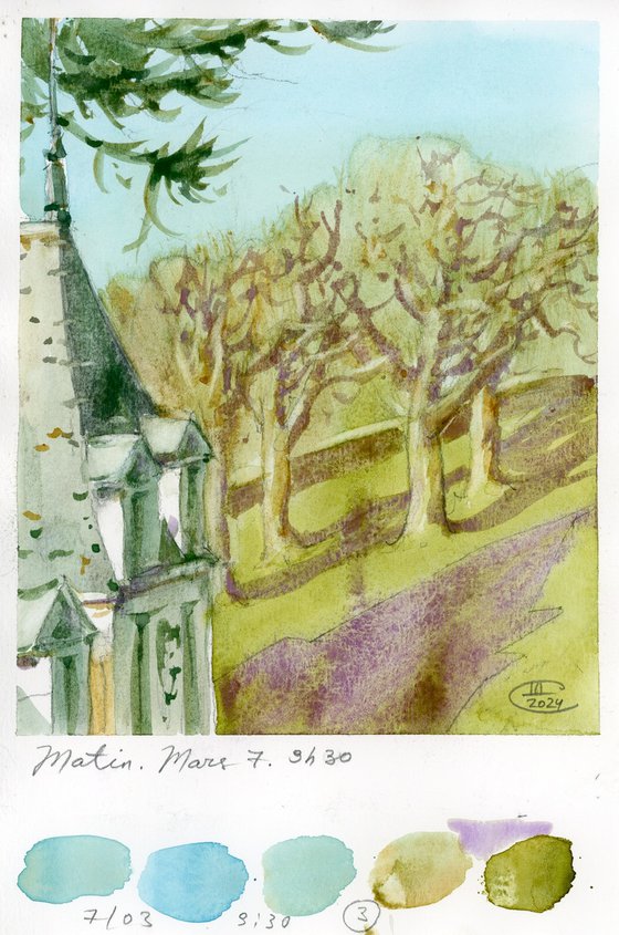 View of the castle diptych