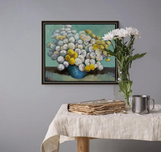 Chrysanthemums in Bloom