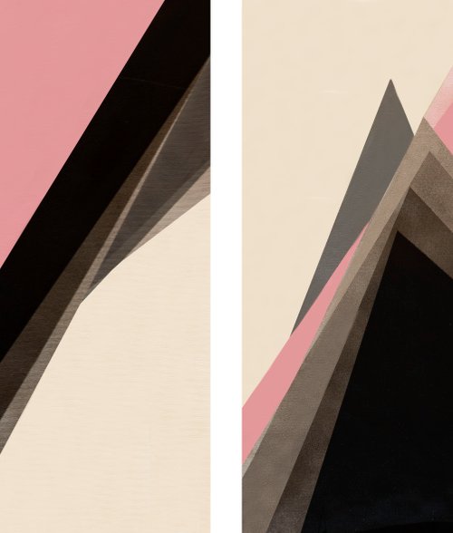 Geometric Soul - Diptych by Catia Goffinet
