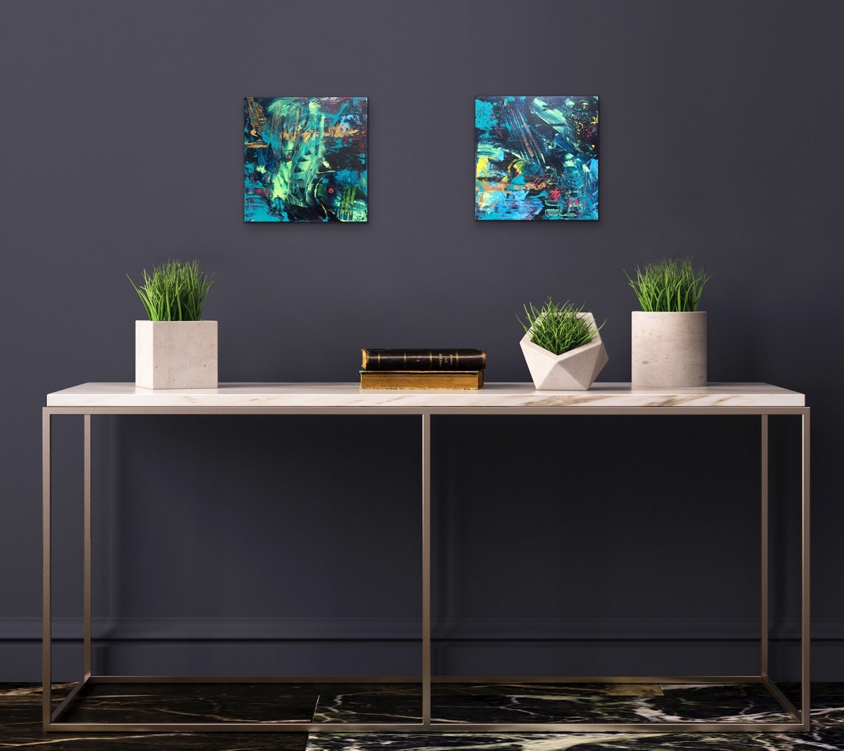 Undaunted - Diptych by Monica Callaghan